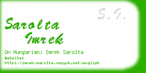 sarolta imrek business card